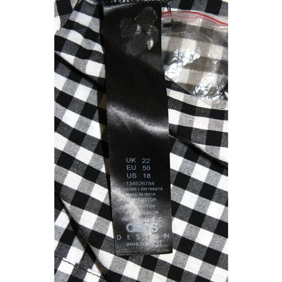 ASOS Curve Black and White Checkered Mini Dress - Picture 8 of 13